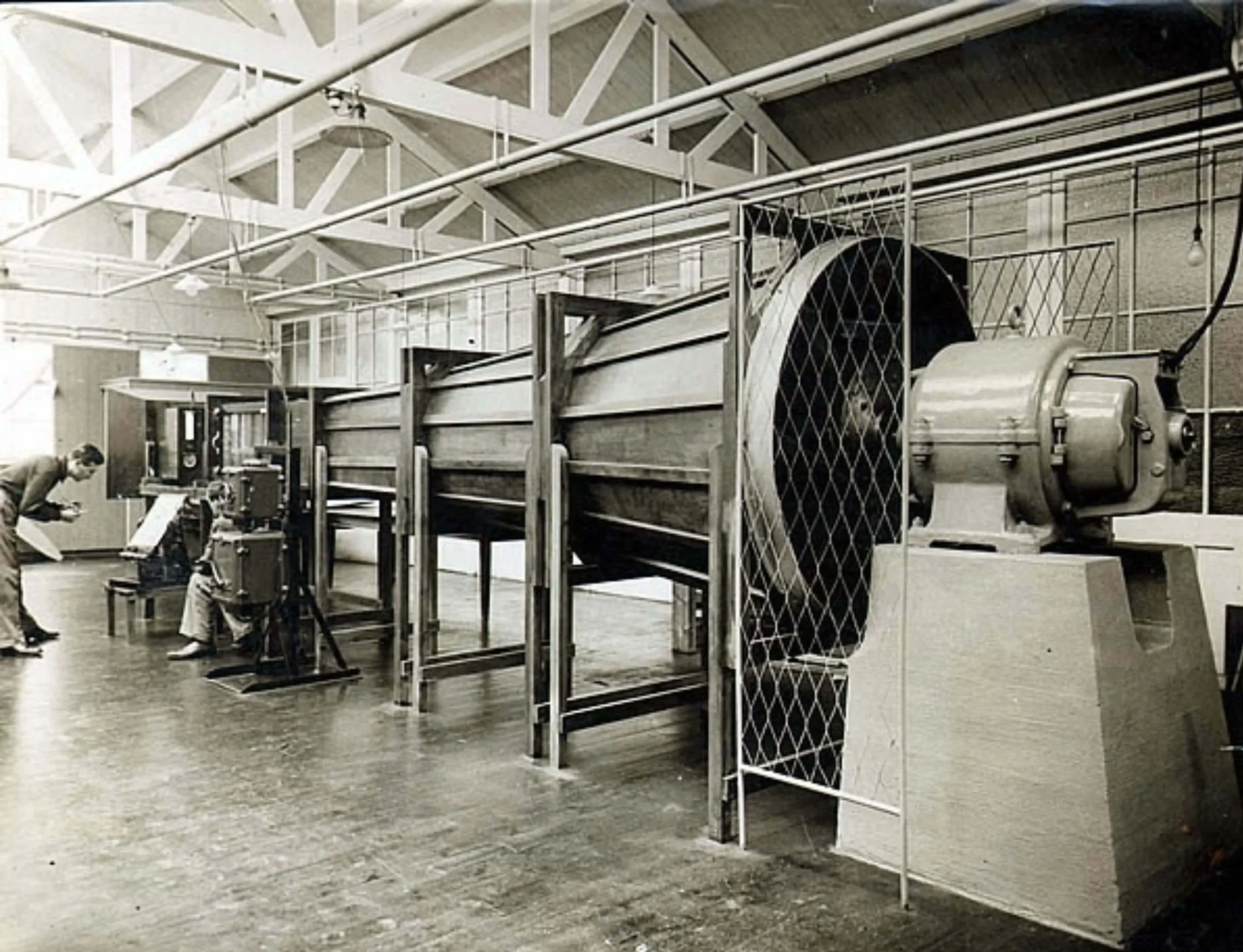Historic wind tunnel testing equipment