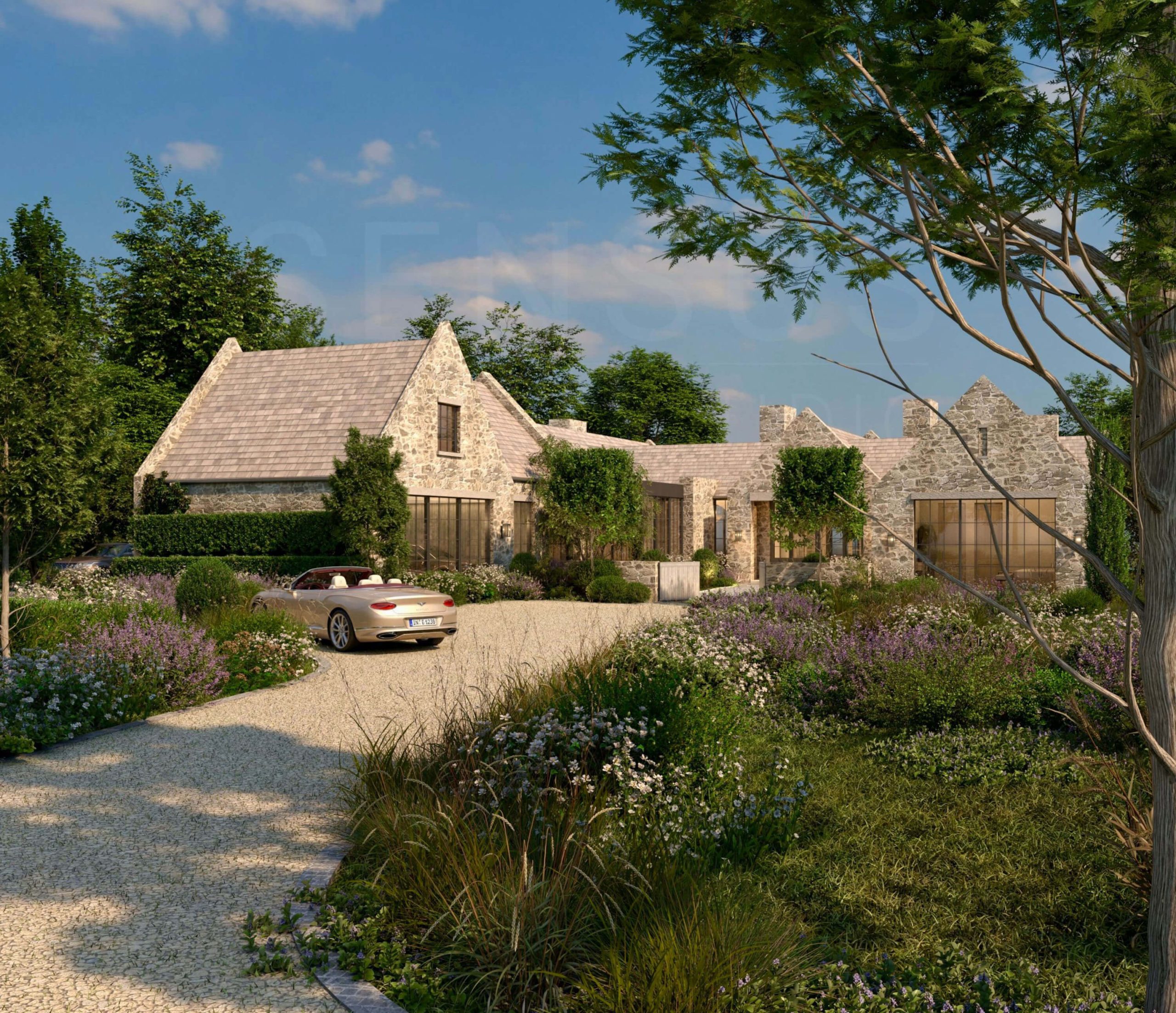 Sag Harbor Cotswold Beach House in its coastal landscape