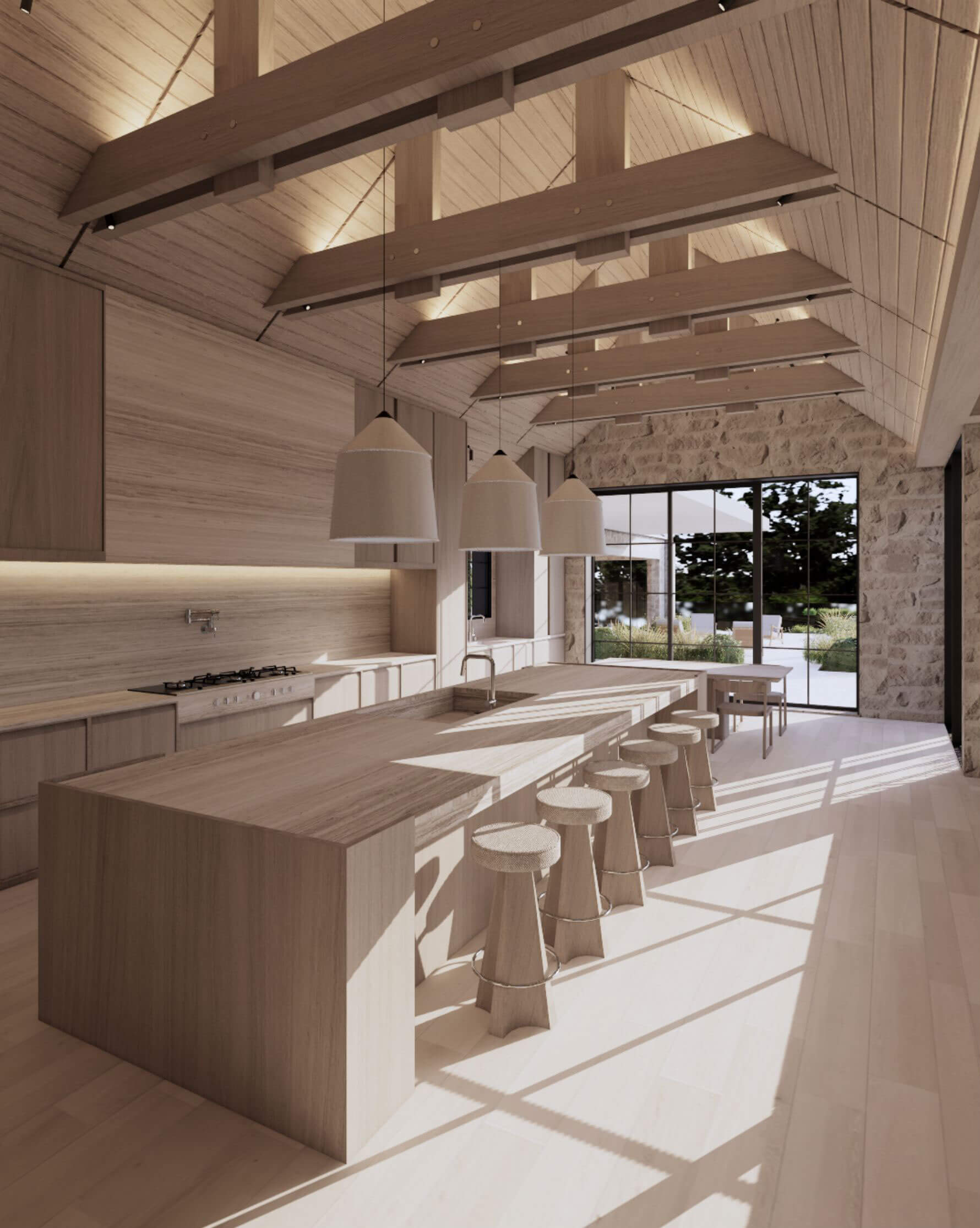 Cotswold Beach House interior material study, view two