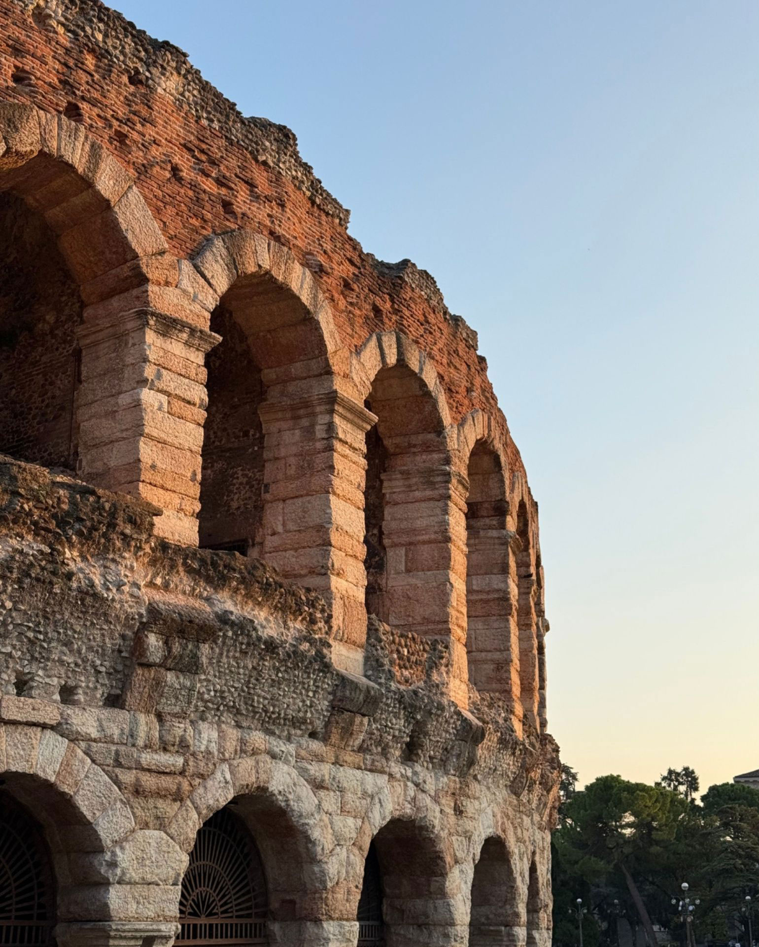 Weathered arches of the Roman arena