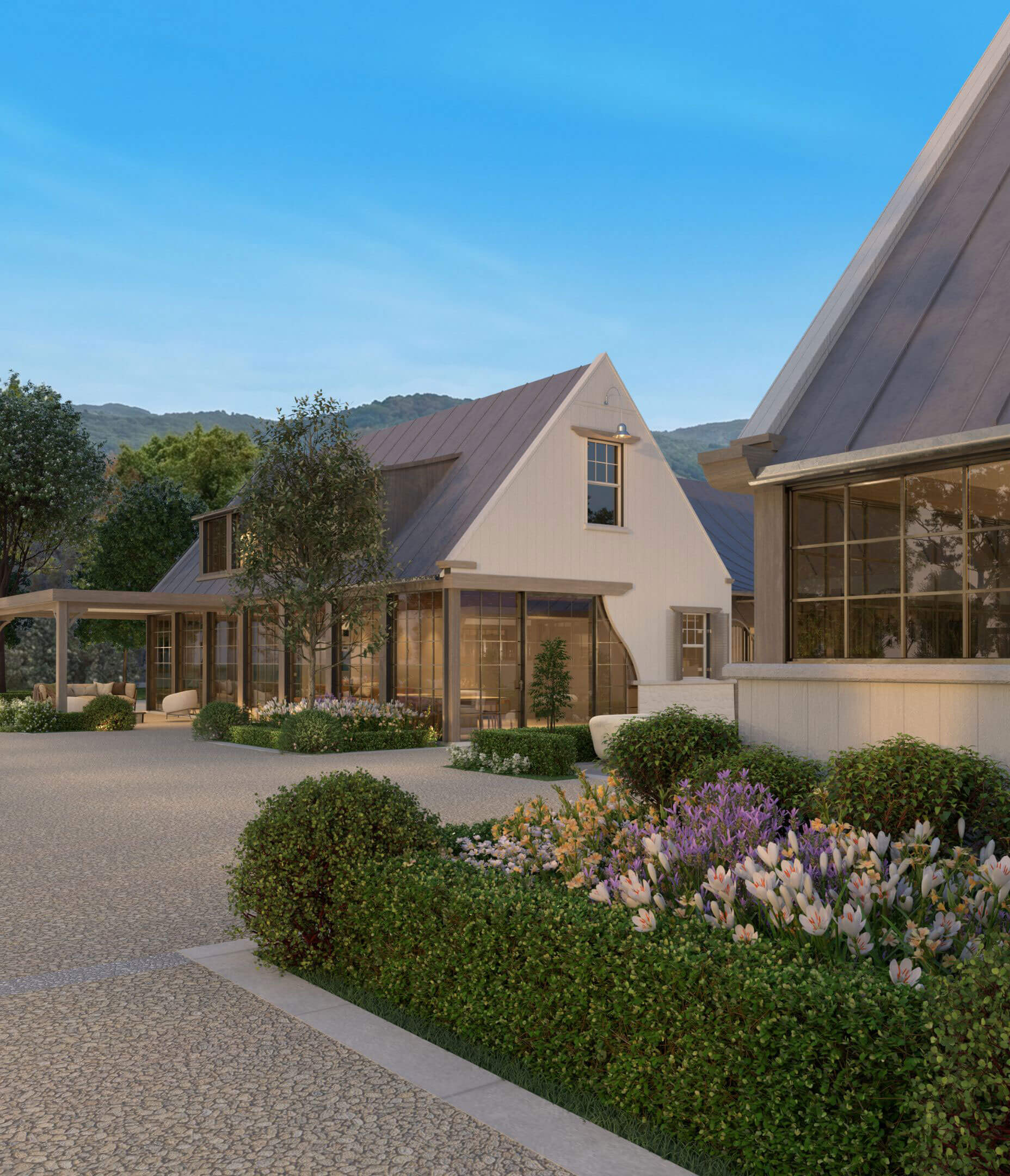 H-shaped stable complex surrounded by formal hedges