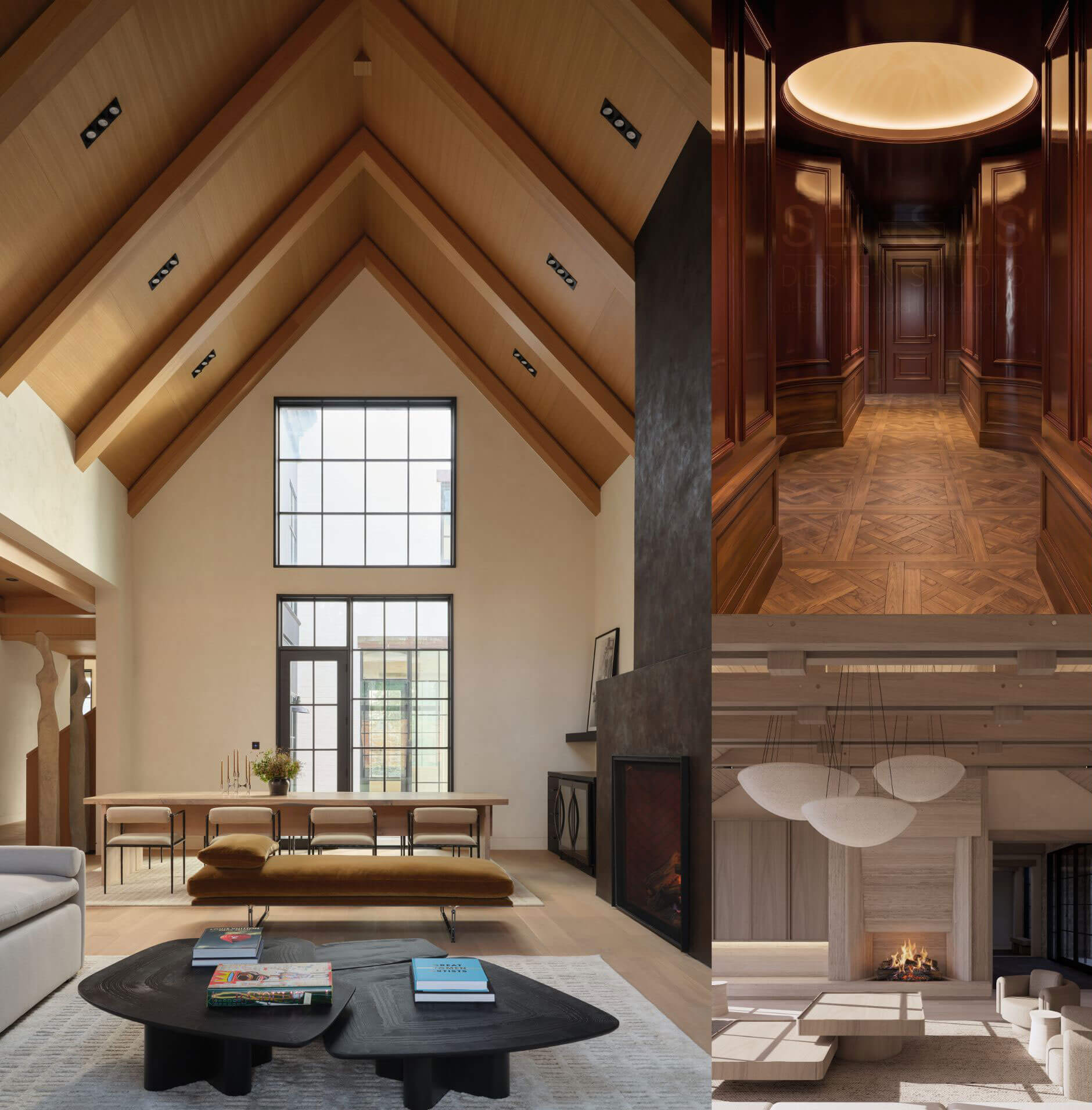 Interior design with carefully composed proportions