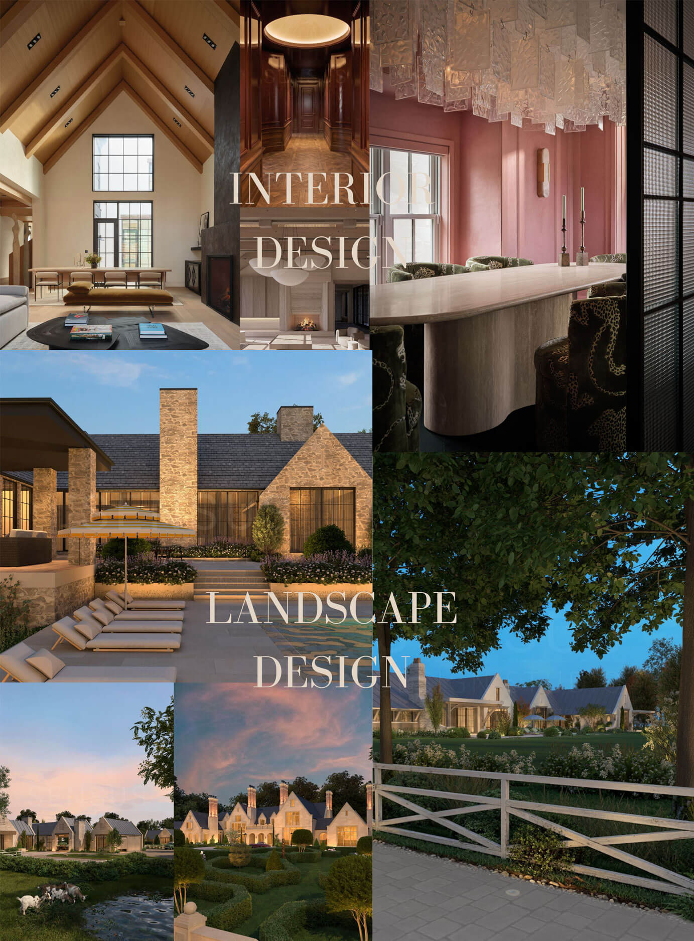 Landscape and interior design details