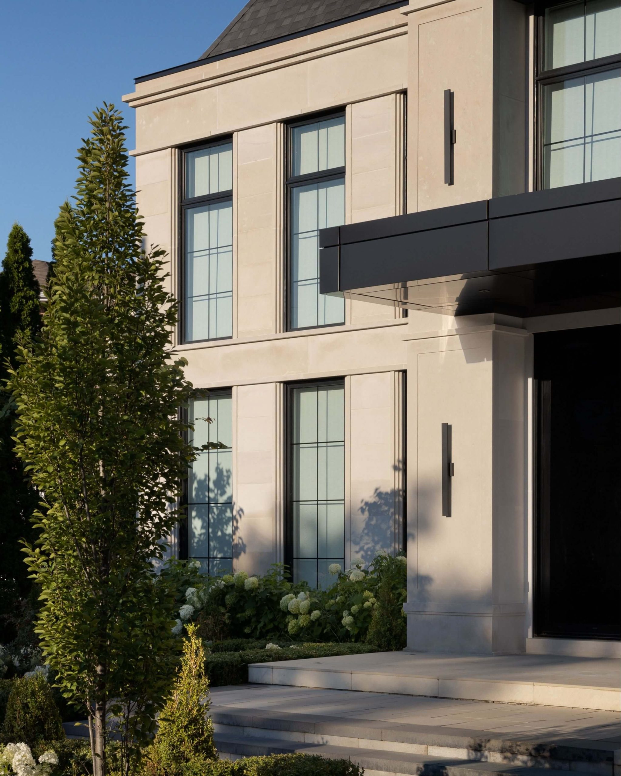 Thornhill French Chateau exterior and masonry details