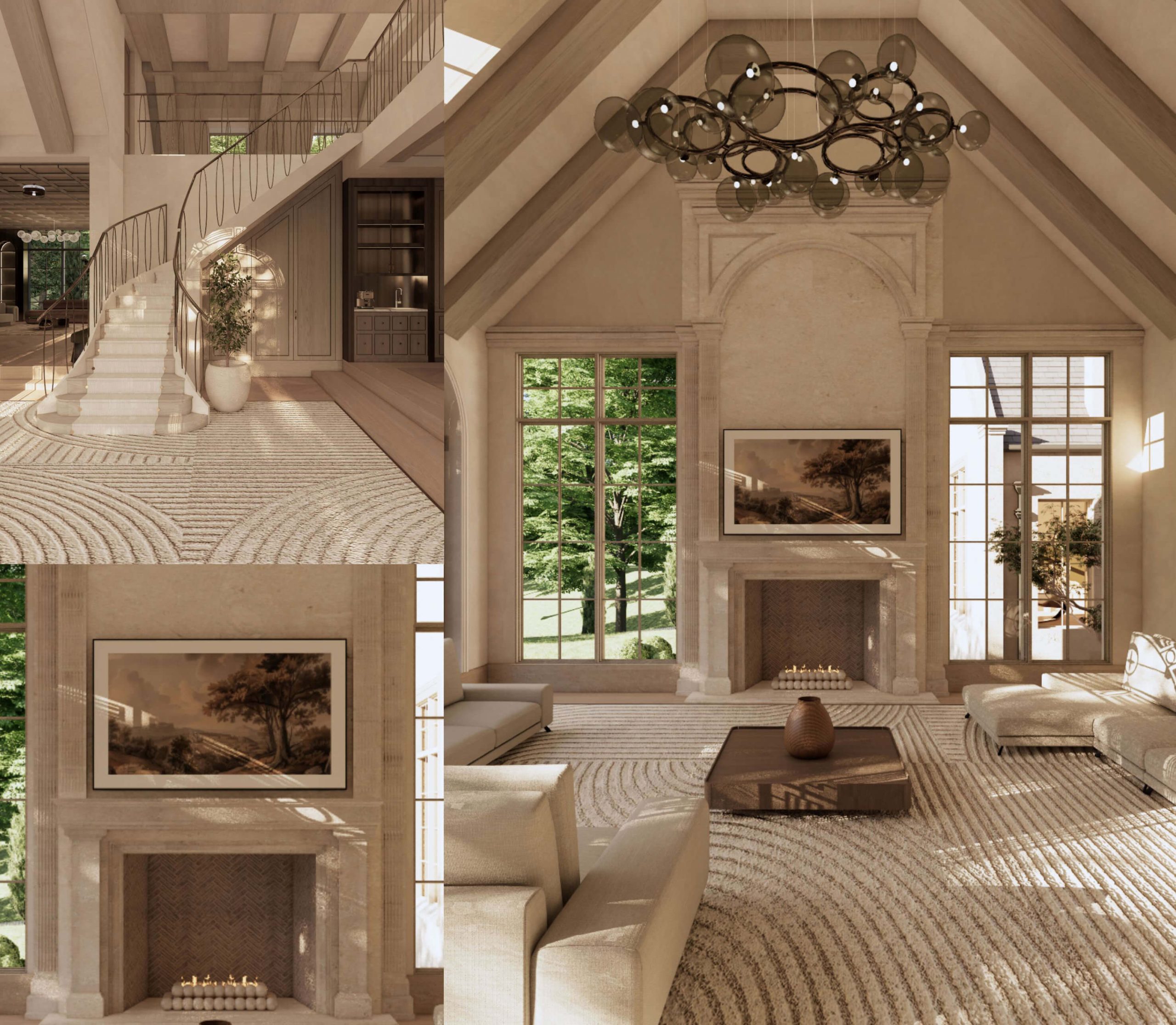 Tudor manor interior living space