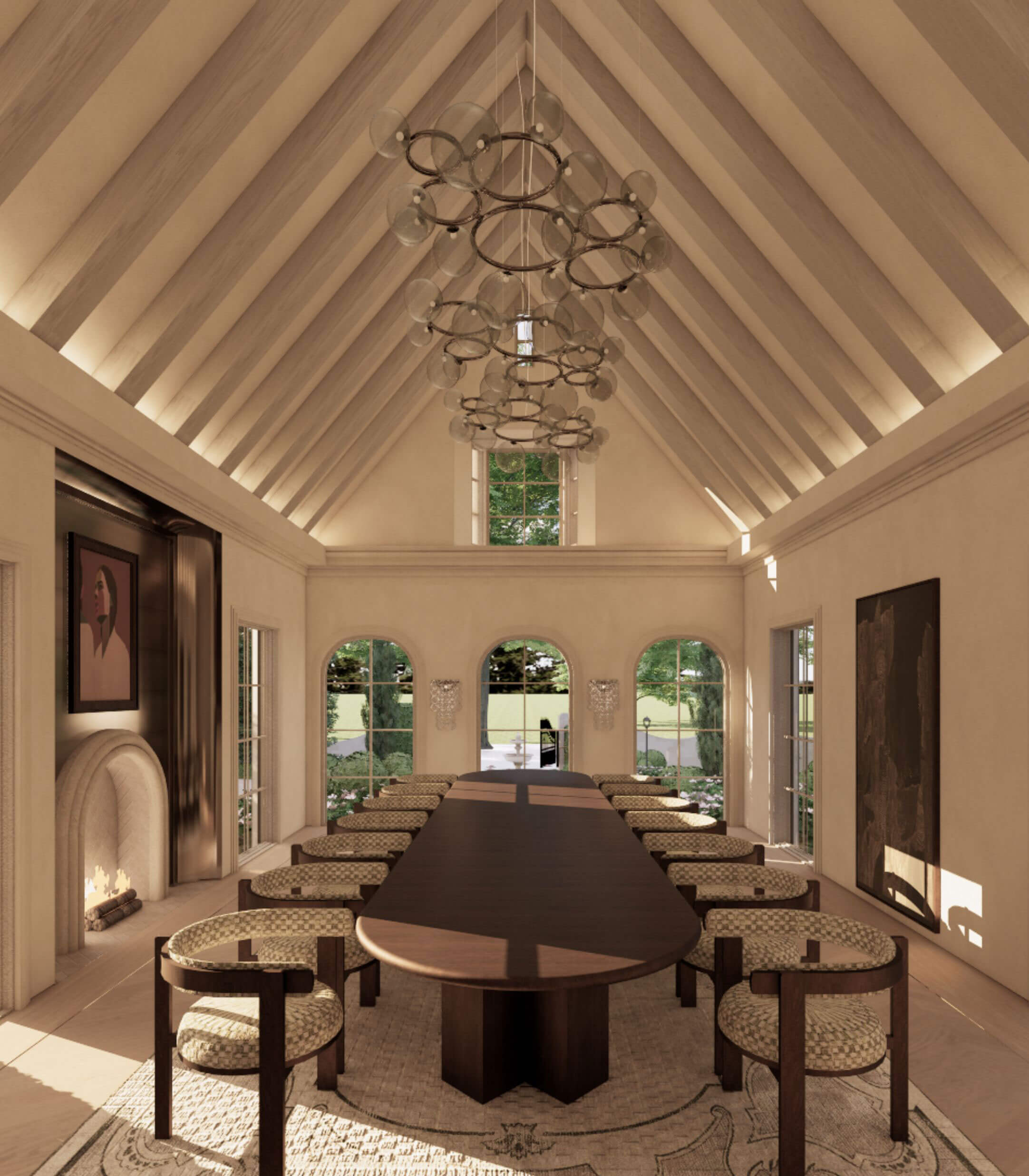 Interior architecture of the Tudor manor